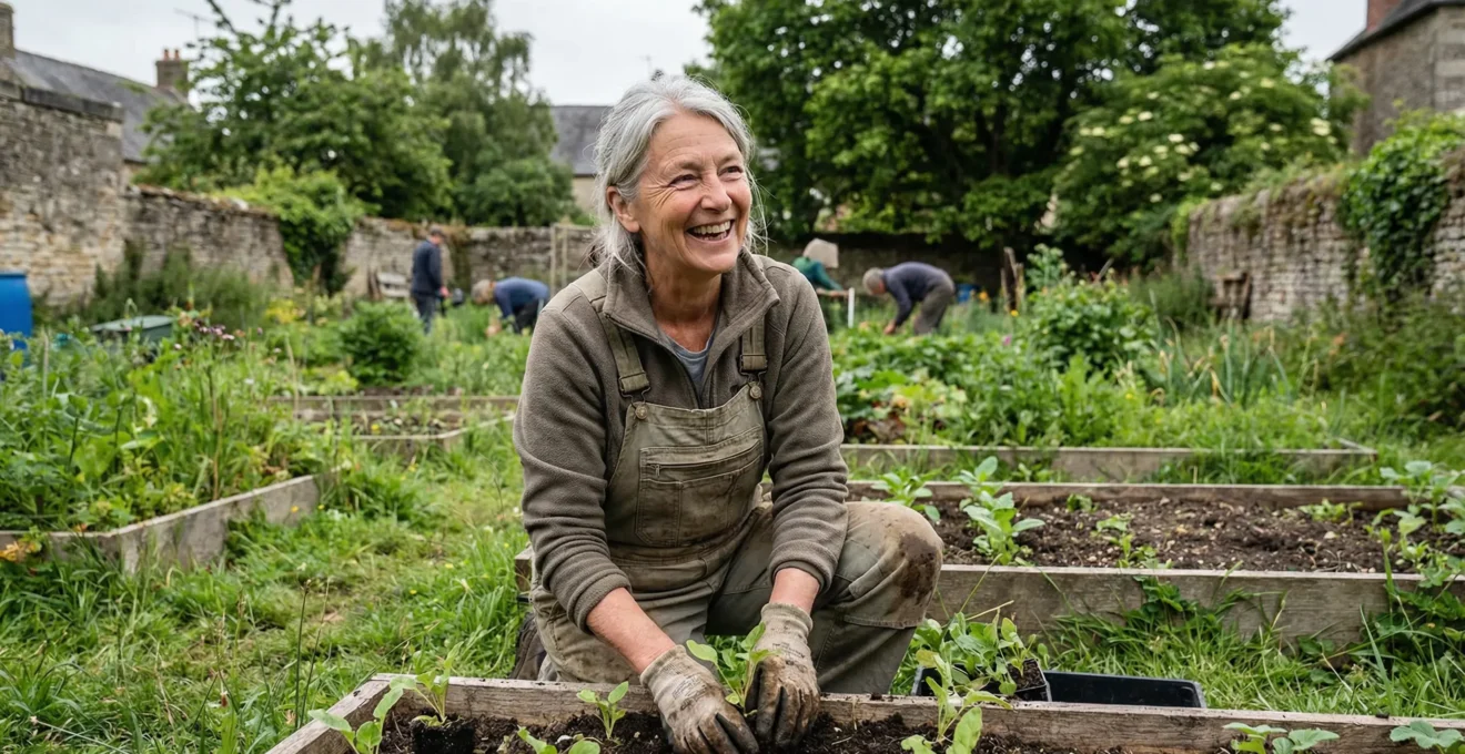 Senior person enjoying gardening